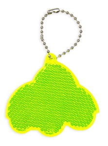 Zawieszka odblaskowa twarda premium z CE bez nadruku - Auto /żółty/ 024