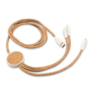 Korkowy kabel do ładowania B'RIGHT | Brent V0048-00 /kolor: neutralny/
