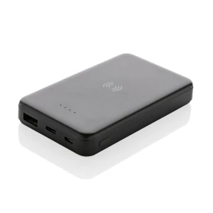 Power bank 5000 mAh, ładowarka bezprzewodowa 5W P322.621 /kolor: czarny/