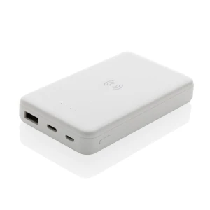 Power bank 5000 mAh, ładowarka bezprzewodowa 5W P322.623 /kolor: biały/