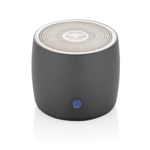 Basowy głośnik bezprzewodowy 3W Swiss Peak, aluminium z recyklingu P331.002