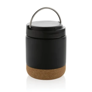 Termiczny pojemnik na żywność 400 ml Savory, stal nierdzewna z recyklingu P435.301 /kolor: czarny/