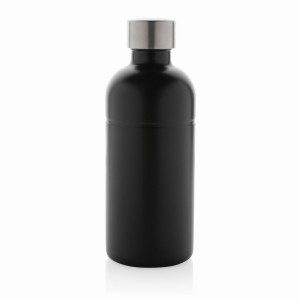 Butelka sportowa 800 ml Soda do napojów gazowanych, stal węglowa z recyklingu P435.801 /kolor: czarny/