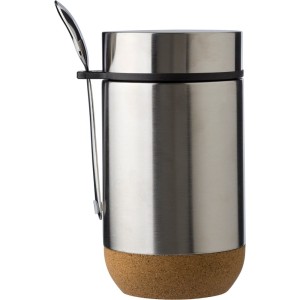 Termiczny pojemnik na żywność 400 ml, łyżka V1218-32 /kolor: srebrny/