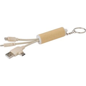 Kabel do ładowania, brelok do kluczy V1225-16 /kolor: brązowy/
