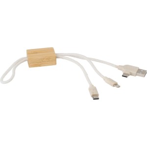 Kabel do ładowania, brelok do kluczy V1226-16 /kolor: brązowy/