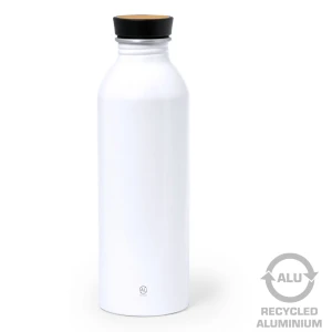 Butelka sportowa 550 ml z aluminium z recyklingu V1312-02 /kolor: biały/