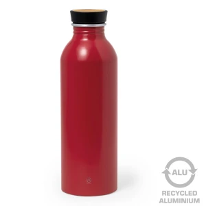 Butelka sportowa 550 ml z aluminium z recyklingu V1312-05 /kolor: czerwony/