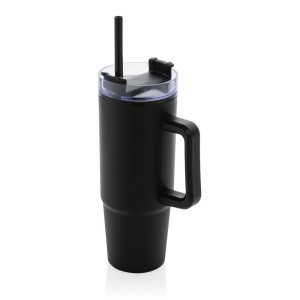 Kubek podróżny 900 ml Tana, plastik z recyklingu P437.101 /kolor: czarny/