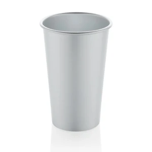 Lekki kubek podróżny 450 ml Alo, aluminium z recyklingu P437.202 /kolor: srebrny/