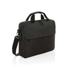 Torba na laptopa 15,6" AWARE™ Kazu, poliester z recyklingu P732.171 /kolor: czarny/