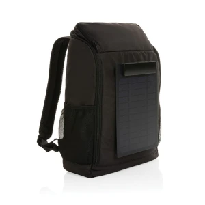 Plecak z panelem słonecznym 5W Pedro AWARE™ RPET P763.291 /kolor: czarny/