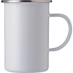 Emaliowany kubek 550 ml V1509-02 /kolor: biały/
