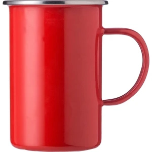 Emaliowany kubek 550 ml V1509-05 /kolor: czerwony/