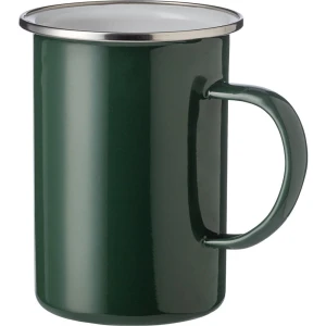 Emaliowany kubek 550 ml V1509-06 /kolor: zielony/