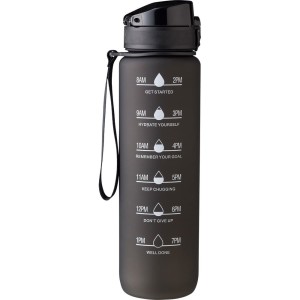 Butelka sportowa RPET 1000 ml V1541-03 /kolor: czarny/