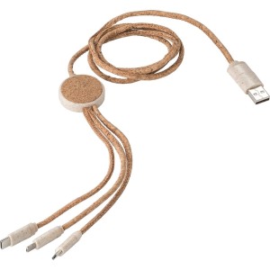 Korkowy kabel do ładowania V1682-16 /kolor: brązowy/