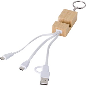 Kabel do ładowania, stojak na telefon V1690-16 /kolor: brązowy/