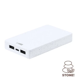 Power bank 5000 mAh z ekstraktu kamienia V2001-02 /kolor: biały/