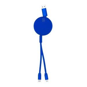 Zwijany kabel do ładowania i synchronizacji z aluminium z recyklingu V2012-11 /kolor: niebieski/