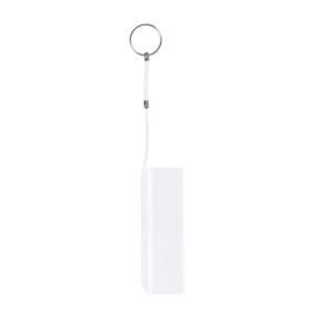 Power bank 1200 mAh, brelok do kluczy V2018-02 /kolor: biały/