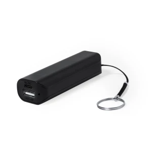 Power bank 1200 mAh, brelok do kluczy V2018-03 /kolor: czarny/