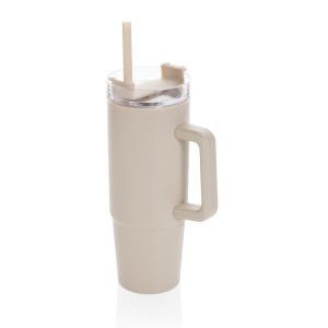 Kubek podróżny 900 ml Tana, plastik z recyklingu P437.1019 /kolor: beżowy/