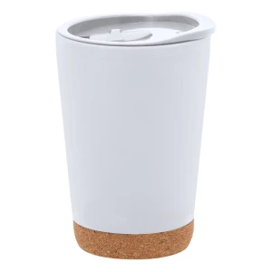 Kubek termiczny 260 ml z korkowym elementem VA257-02 /kolor: biały/
