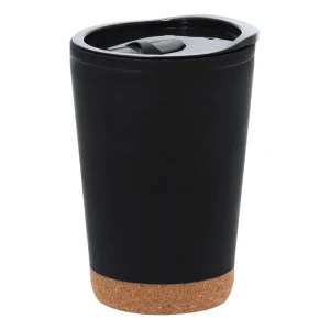 Kubek termiczny 260 ml z korkowym elementem VA257-03 /kolor: czarny/