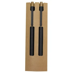 Zestaw piśmienniczy ze słomy pszenicznej, długopis i "wieczny" ołówek VA635-03 /kolor: czarny/