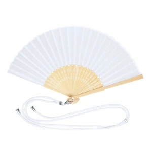 Wachlarz z bambusa VA739-02 /kolor: biały/