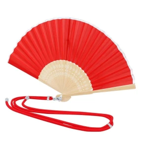 Wachlarz z bambusa VA739-05 /kolor: czerwony/