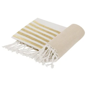 Ręcznik z bawełny z recyklingu VA752-24 /kolor: złoty/