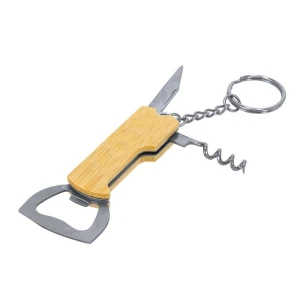 Bambusowy nóż kelnerski, otwieracz do butelek, brelok VA703-17 /kolor: drewno/