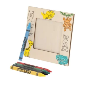 Ramka do zdjęć do kolorowania, kredki VA762-00 /kolor: neutralny/