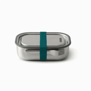 Duże pudełko śniadaniowe ze stali nierdzewnej 3 w 1 Black+Blum P439.0033 /kolor: zielony/