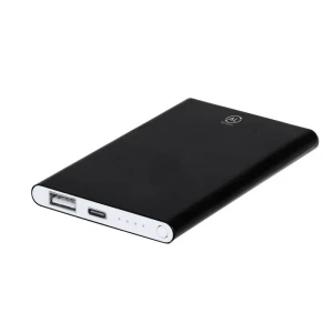 Power bank 4000 mAh z aluminium z recyklingu VA600-03 /kolor: czarny/