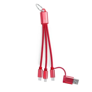 Kabel do ładowania z aluminium z recyklingu VA621-05 /kolor: czerwony/