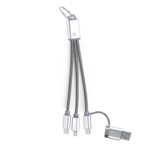 Kabel do ładowania z aluminium z recyklingu VA621-32 /kolor: srebrny/