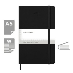 Kalendarz MOLESKINE VM399-03/2026 /kolor: czarny/