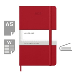Kalendarz MOLESKINE VM399-05/2026 /kolor: czerwony/