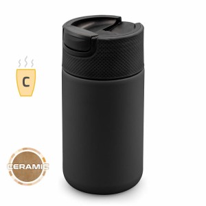 Kubek termiczny 400 ml Air Gifts z ceramiką | Nabila VA050-03 /kolor: czarny/