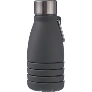 Składana butelka sportowa 550 ml z karabińczykiem VA459-03 /kolor: czarny/