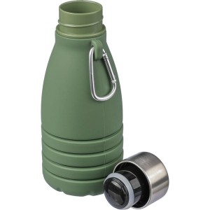 Składana butelka sportowa 550 ml z karabińczykiem VA459-06 /kolor: zielony/