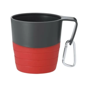 Składany kubek podróżny 340 ml z karabińczykiem VA669-05 /kolor: czerwony/
