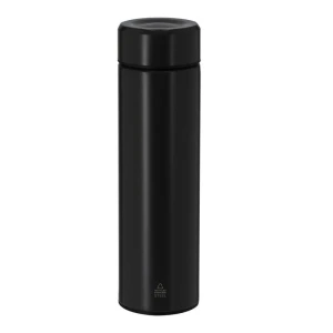 Termos 450 ml ze stali nierdzewnej z recyklingu, zaparzacz VA677-03 /kolor: czarny/