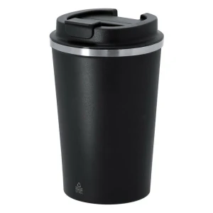 Kubek termiczny 350 ml ze stali nierdzewnej z recyklingu VA679-03 /kolor: czarny/