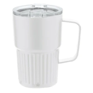 Kubek termiczny 450 ml ze stali nierdzewnej z recyklingu VA685-02 /kolor: biały/