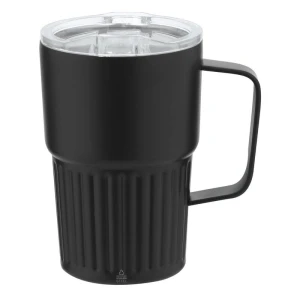 Kubek termiczny 450 ml ze stali nierdzewnej z recyklingu VA685-03 /kolor: czarny/