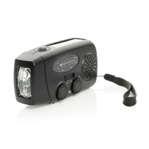 Radio survivalowe AM/FM, power bank 1800 mAh, latarka RescueWave P326.4301 /kolor: czarny/